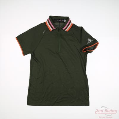 New W/ Logo Womens Ralph Lauren RLX Polo Small S Green MSRP $115