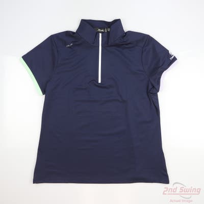 New W/ Logo Womens Ralph Lauren RLX Polo X-Large XL Navy Blue MSRP $115