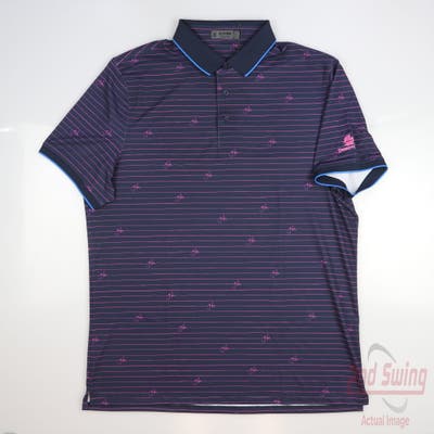 New W/ Logo Mens G-Fore Polo XX-Large XXL Navy Blue MSRP $135