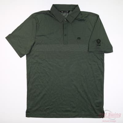 New W/ Logo Mens Travis Mathew Polo Large L Green MSRP $95