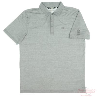 New W/ Logo Mens Travis Mathew Polo Large L Gray MSRP $95