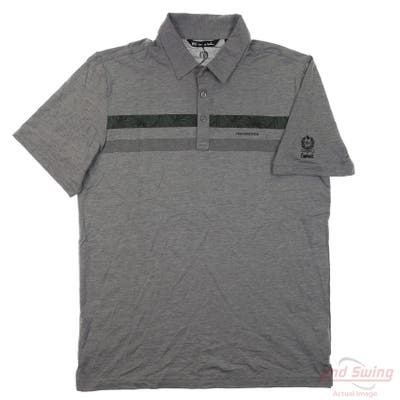 New W/ Logo Mens Travis Mathew Polo Large L Gray MSRP $95