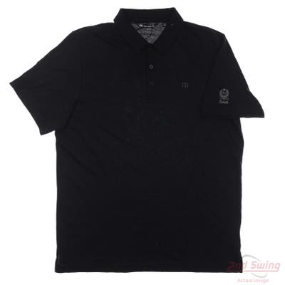 New W/ Logo Mens Travis Mathew Polo XX-Large XXL Black MSRP $95