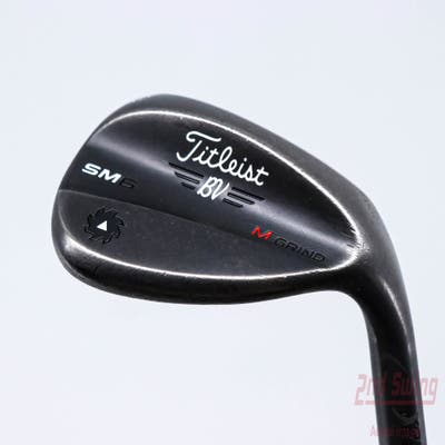 Titleist Vokey SM6 Jet Black Wedge Lob LW 60° 8 Deg Bounce M Grind SM6 BV Steel Wedge Flex Right Handed 35.25in