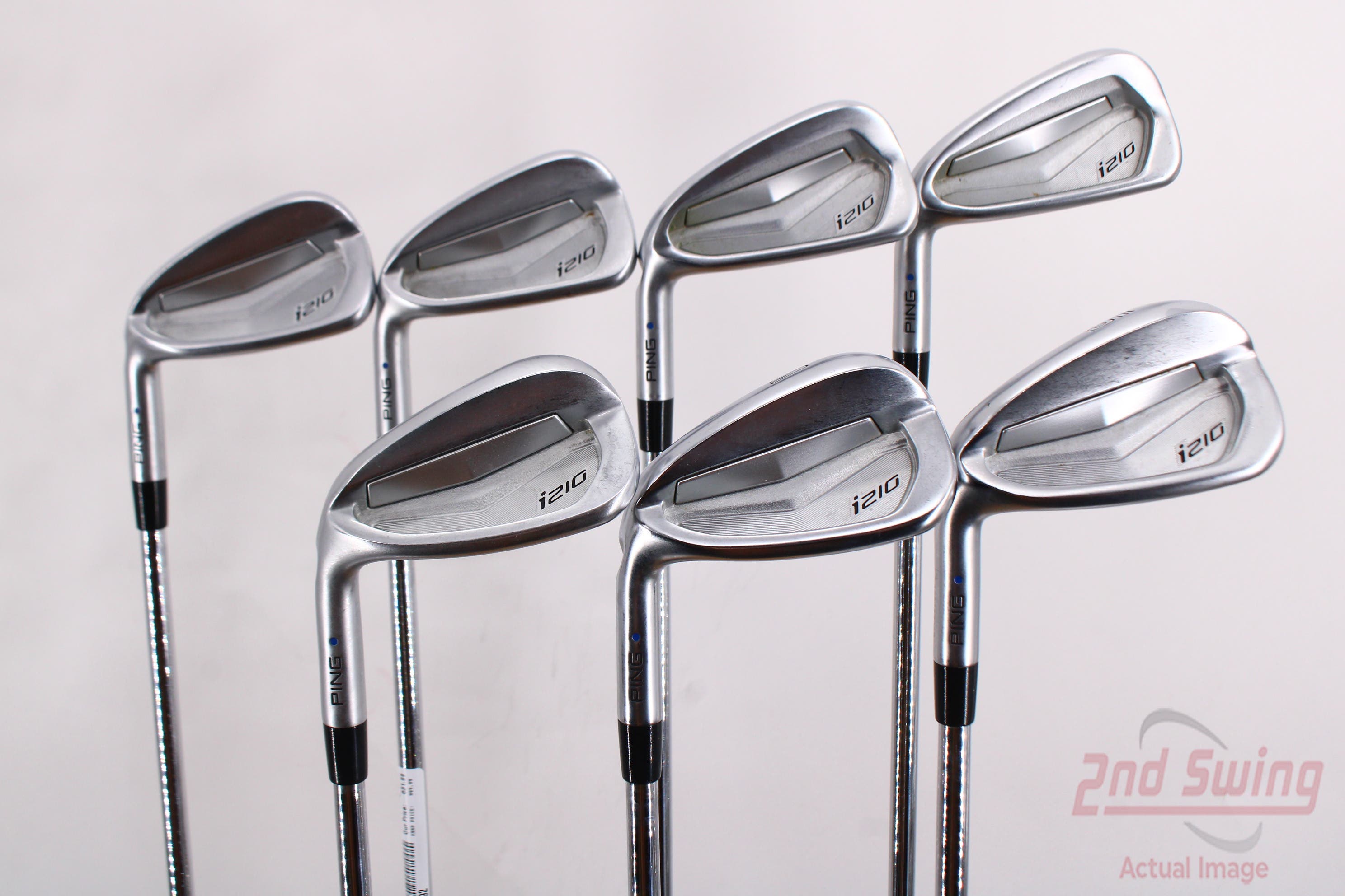 Ping i210 Iron Set 5-PW AW AWT 2.0 Steel Stiff Left Handed Blue Dot 38.25in