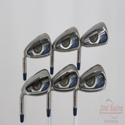 Ping G LE Iron Set 7-PW GW SW ULT 230 Ultra Lite Graphite Ladies Left Handed Red dot 36.75in