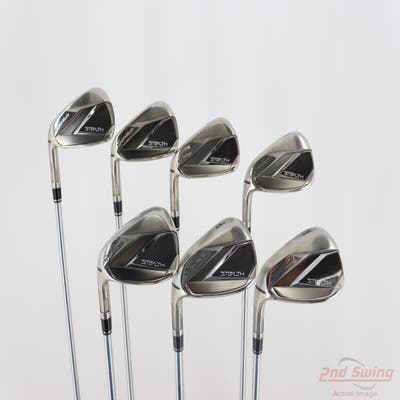 Mint TaylorMade Stealth Iron Set 5-PW AW Project X IO 5.5 Steel Regular Left Handed 38.5in