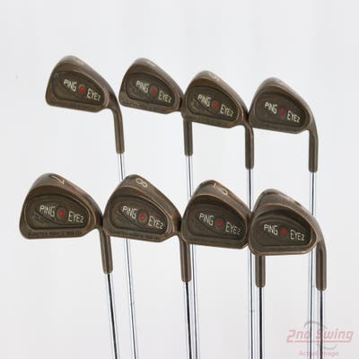 Ping Eye 2 Beryllium Copper Iron Set 3-PW Ping Microtaper Steel Stiff Right Handed Red dot 37.75in