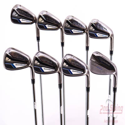 TaylorMade Speedblade Iron Set 4-PW AW Stock Steel Shaft Steel Uniflex Right Handed 38.0in