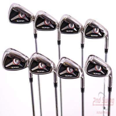 TaylorMade 2009 Burner Iron Set 4-PW AW TM Burner Superfast 85 Steel Uniflex Right Handed 38.5in