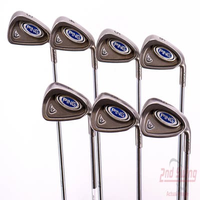 Ping i5 Iron Set 3-9 Iron Stock Steel Shaft Steel Stiff Right Handed Green Dot 37.75in