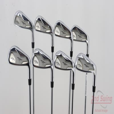 Callaway Apex Pro 19 Iron Set 4-PW AW FST KBS Tour $-Taper Steel Stiff Right Handed 38.0in