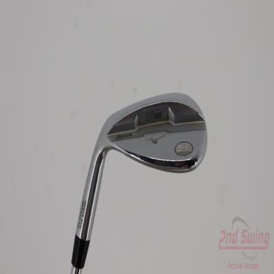 Mizuno S18 White Satin Wedge Lob LW 58° 8 Deg Bounce Stock Steel Shaft Steel Wedge Flex Left Handed 35.5in