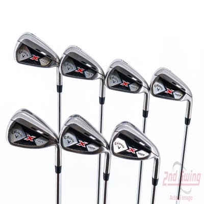 Callaway X Hot N14 Iron Set 4-PW Stock Steel Shaft Steel Uniflex Right Handed 38.5in