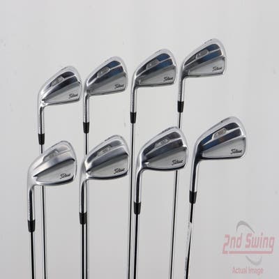 Titleist 2021 T100 Iron Set 3-PW True Temper AMT White S300 Steel Stiff Left Handed 38.0in