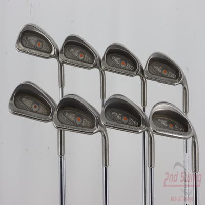 Ping Eye 2 Iron Set 4-PW SW Ping ZZ Lite Steel Stiff Right Handed Orange Dot 37.5in