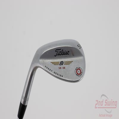 Titleist 2009 Vokey Spin Milled Chrome Wedge Lob LW 58° 8 Deg Bounce Titleist Vokey BV Steel Wedge Flex Left Handed 35.0in