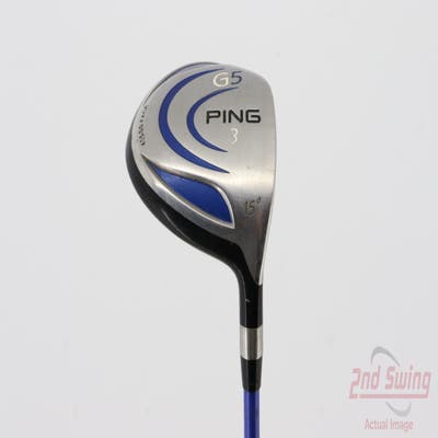 Ping G5 Fairway Wood 3 Wood 3W 15° Grafalloy ProLaunch Blue 75 Graphite Regular Right Handed 42.5in