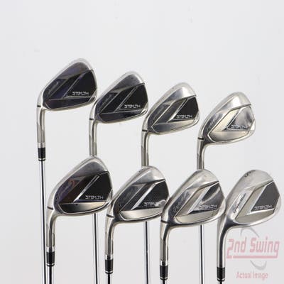 TaylorMade Stealth Iron Set 5-PW AW SW FST KBS MAX 85 Steel Stiff Left Handed 38.5in