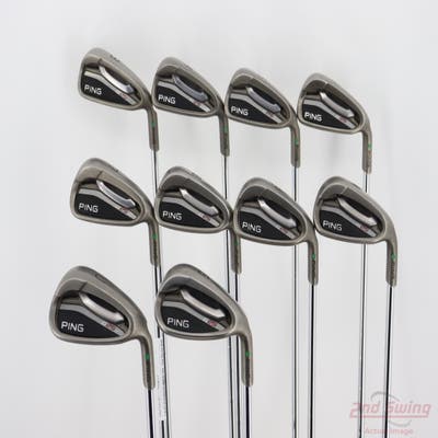 Ping G25 Iron Set 3-PW GW SW Ping CFS Steel Stiff Right Handed Green Dot +1"