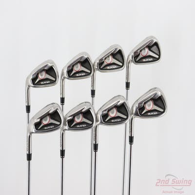 TaylorMade 2009 Burner Iron Set 4-PW AW TM Burner Superfast 85 Steel Uniflex Left Handed +1/2"