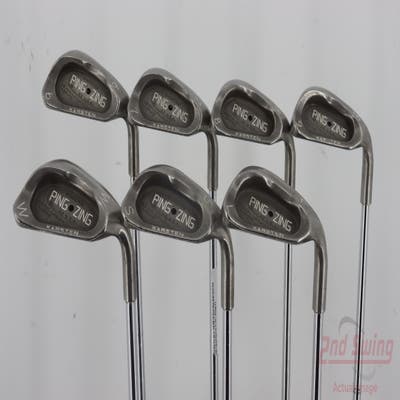 Ping Zing Iron Set 6-PW SW LW Stock Steel Shaft Steel Stiff Right Handed Black Dot 37.75in