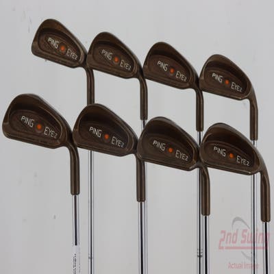 Ping Eye 2 Beryllium Copper Iron Set 3-PW Ping Microtaper Steel Stiff Right Handed Orange Dot 38.0in