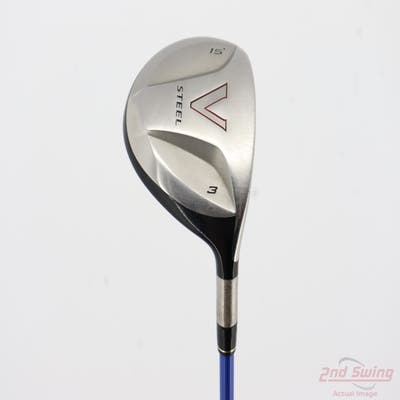 TaylorMade V Steel Fairway Wood 3 Wood 3W 15° Grafalloy Blue Graphite Stiff Right Handed 42.75in