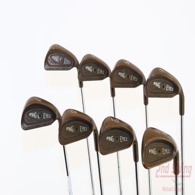 Ping Eye 2 Beryllium Copper Iron Set 3-PW Ping Microtaper Steel Stiff Right Handed Black Dot 38.0in