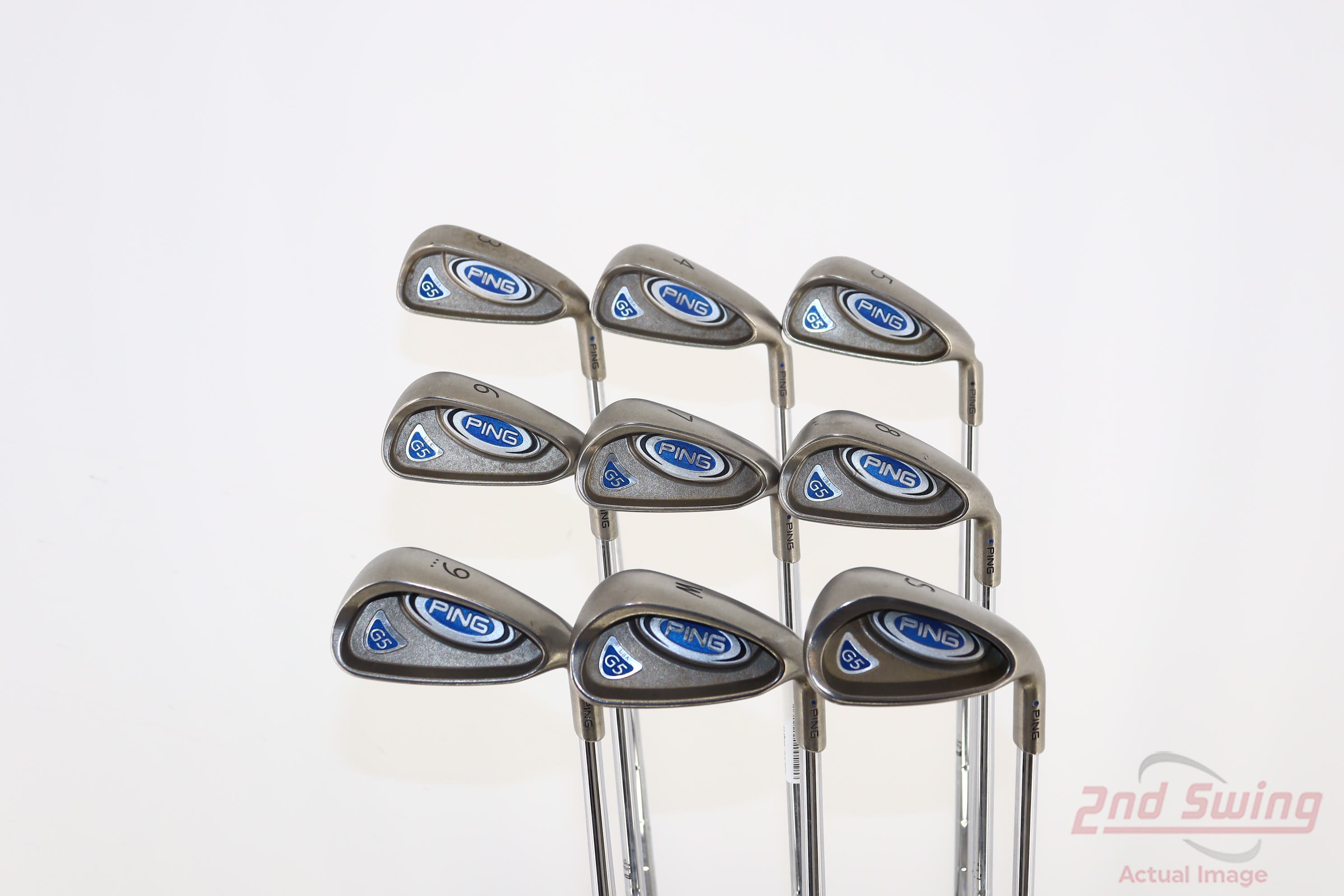 Ping G5 Iron Set 3, 5-9 Black Dot outlet Steel Shaft Regular Flex Right-Handed