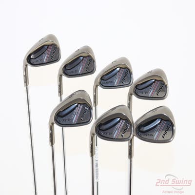 Ping 2014 Karsten Iron Set 5-GW Ping CFS Steel Regular Left Handed White Dot +1/2"