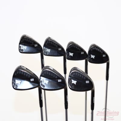 PXG 0311 Xtreme Dark Iron Set 5-PW GW Fujikura Vista Pro 60 Graphite Stiff Right Handed +1/4"