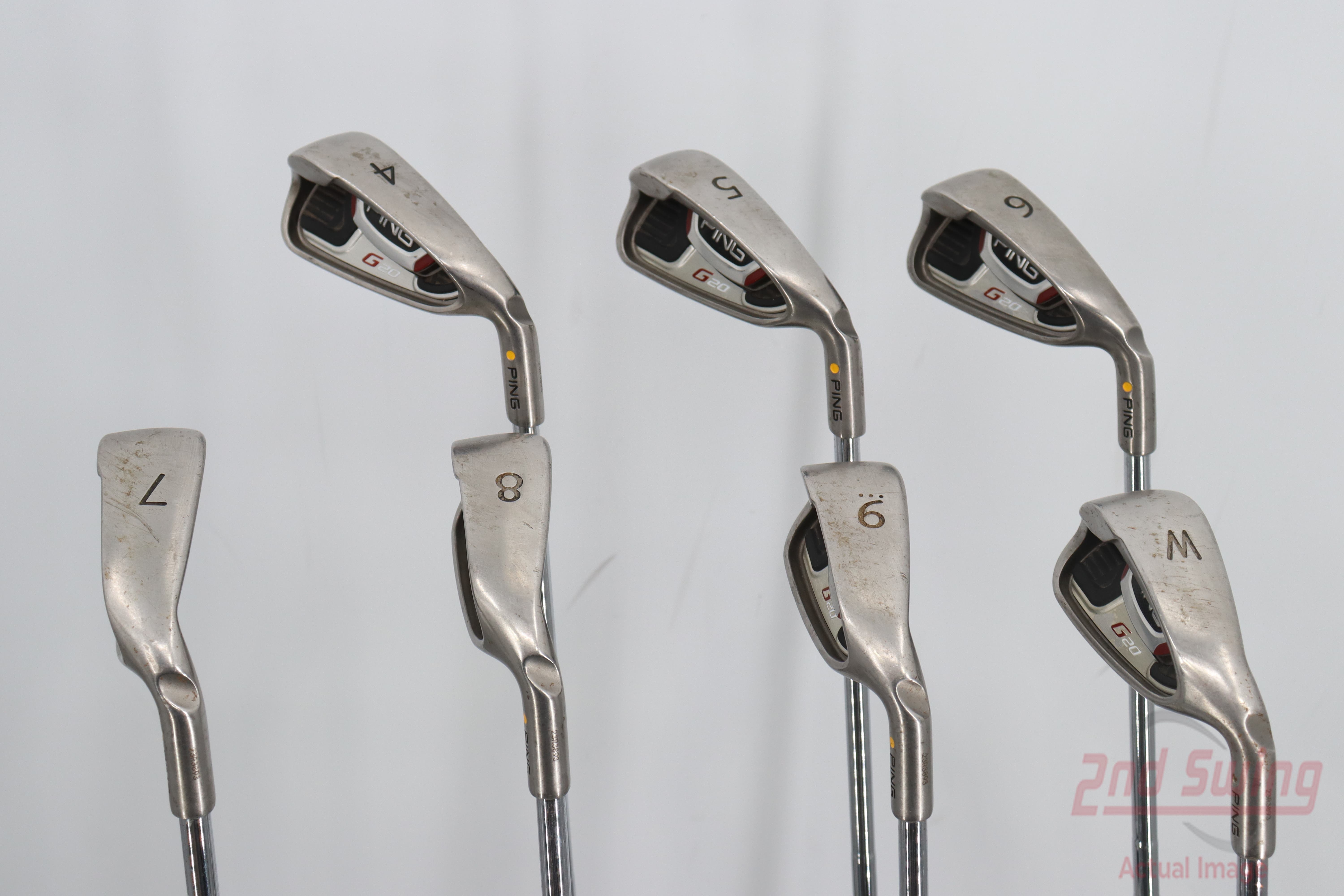 Ping G20 Iron Set 4-PW Ping CFS Steel Stiff Right Handed Yellow Dot 38.0in