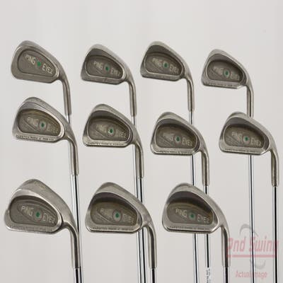 Ping Eye 2 Iron Set 1-PW SW Ping ZZ Lite Steel Stiff Right Handed Green Dot 38.75in