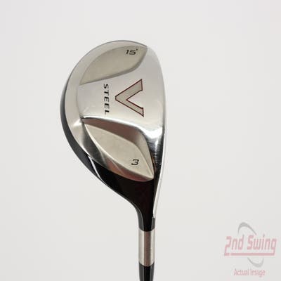 TaylorMade V Steel Fairway Wood 3 Wood 3W 15° TM M.A.S.2 Graphite Regular Right Handed 42.5in