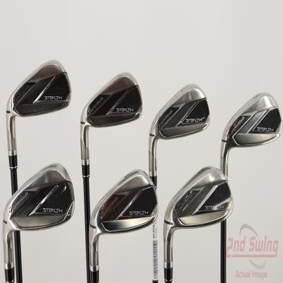 TaylorMade Stealth Iron Set 5-PW AW FST KBS MAX Graphite 45 Graphite Senior Left Handed 37.5in