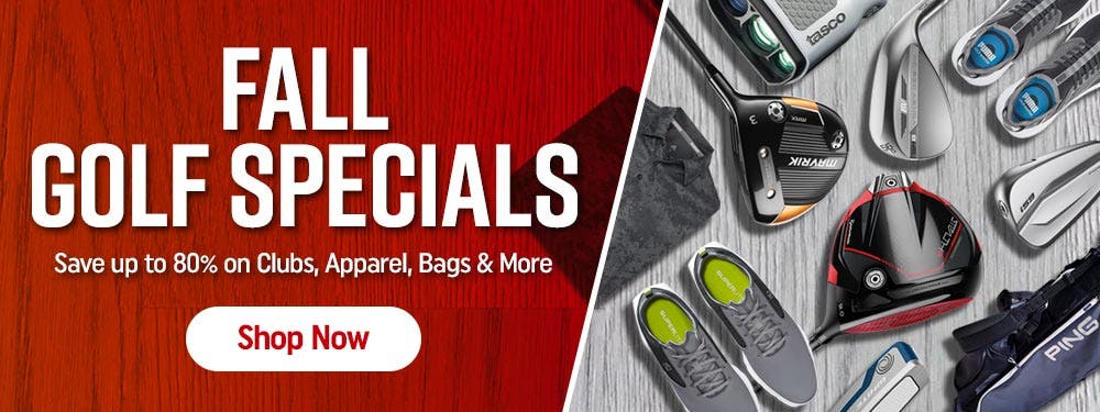 fall golf specials | save up to 80% on clubs, apparel, bags & more