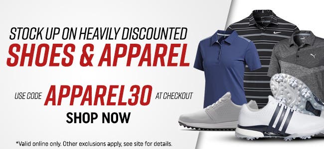discounts on shoes and apparel |use code apparel30